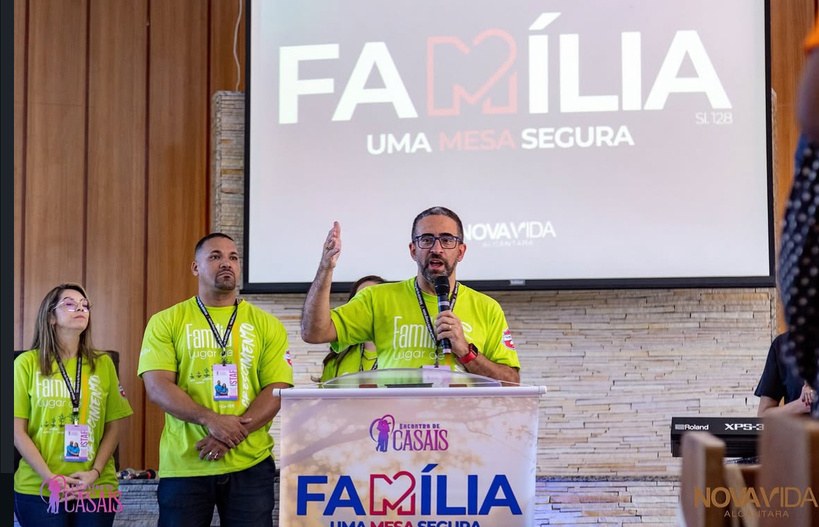 Palestra em um evento de famílias no Casarão